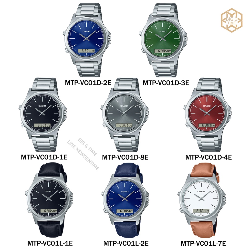 นาฬิกา Casio นาฬิกาผู้ชาย รุ่น MTP-VC01D \ MTP-VC01L ของแท้ รับประกัน 1 ปี