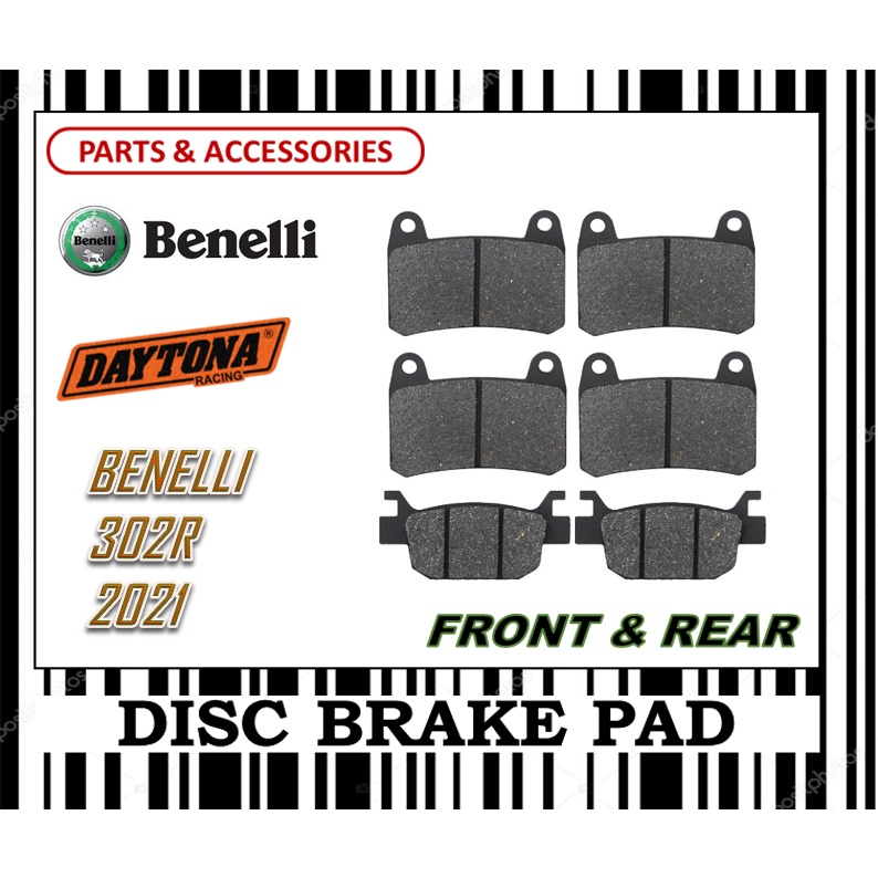 BENELLI 302R 2021 ผ้าเบรคชุด SUPERBIKE FR0NT & REAR DAYTONA TYPE