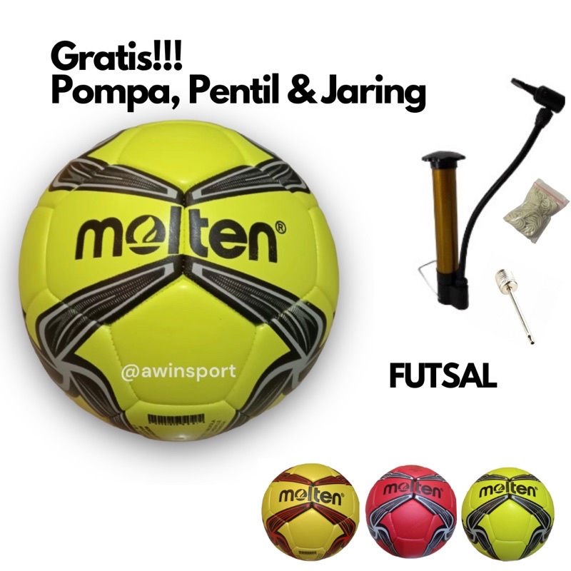 MOLTEN VANTAGIO FUTSAL BALL (ฟรีวาล์ว, NET & PUMP)