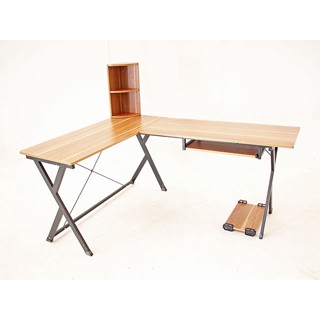 Working Desk โต๊ะทำงาน โต๊ะคอม สไตล์ modern, indy, loft, minimal DIY แบบเข้ามุม 230x48x73 cm FNT-03