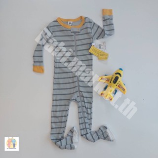 รอมเปอร์เด็ก Unisex ลายทาง สีเทา Gerber ของใหม่