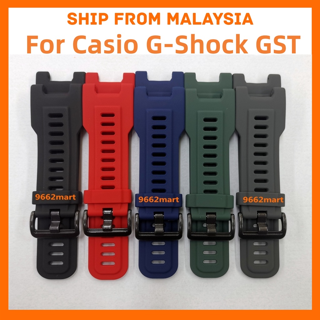 Casio G Shock GST B100 S100 W100 S110 S120 S130 200 210 S300 W300 S310 W310 400 410 สายซิลิโคนอ ่ อนนุ ่ ม