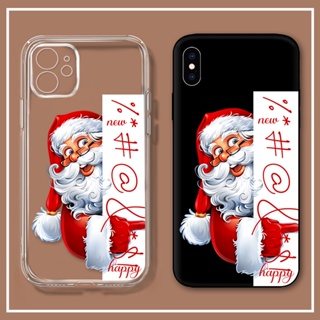 Santa Claus เคสไอโฟน iPhone 11 pro max เคส iPhone 14 plus case 12 13 14 pro max 7 8 plus โปร่งใส cover X Xr Xs Max