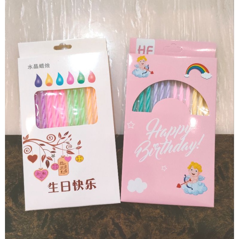 เทียนวันเกิด แบบยาว12แท่ง4สี (ขายส่ง10กล่อง)(LN03,LN03N)