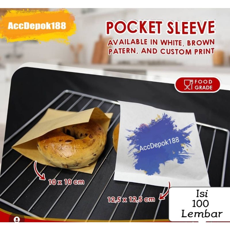 LAMINATED BURGER PAPER (8X8 CM) (12.5X12.5 CM) กระดาษห่อ BURGER สีขาว