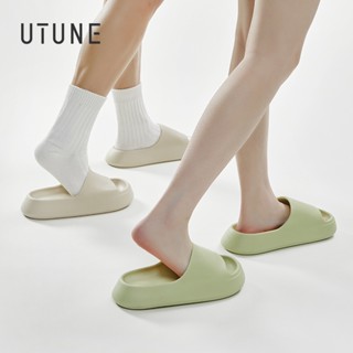 Utune รองเท้าแตะ EVA พื้นหนา กันลื่น ใส่สบาย สีกากี เหมาะกับใส่ในบ้าน และนอกบ้าน สําหรับผู้หญิง