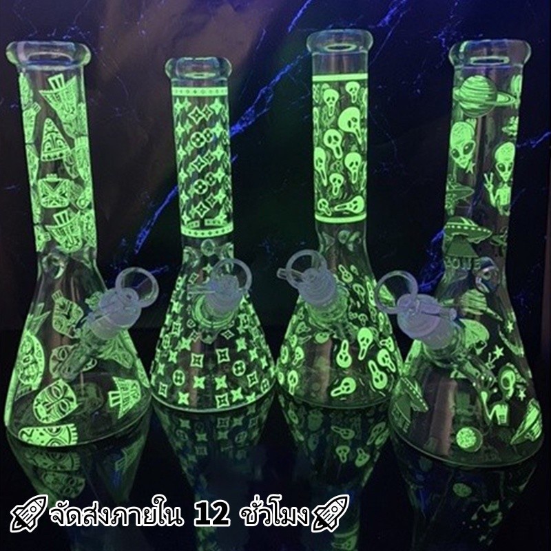 [Glass Bong]🔥บ้องแก้ว ชุดที่สมบูรณ์ บ้องOG 25cm แจกันแก้วเรืองแสง 🇹🇭ใส่ตู้โชว์ สวยๆส่งด่วนจาก 🇹🇭 บ้อ