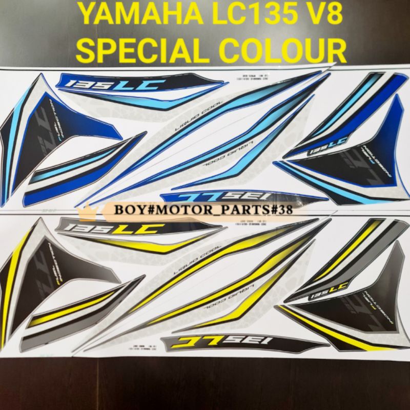 YAMAHA LC135 V8 Fi 2022 EDITION BODY STICKER COLOUR พิเศษ