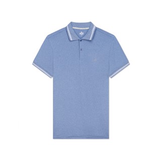 AIIZ (เอ ทู แซด) - เสื้อโปโลผ้าทอลายมูลิเน่ ทอริ้วปลายปก  Mens Tipped Textured Polo Shirts