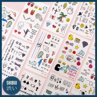 SHIBUITH (1 PCS) แทททูฮยอนอา แทททูมินิมอล สติ๊กเกอร์ tattoo สติ๊กเกอร์ แทททู ลายสวย สีคมชัด ติดเนียน กันน้ำ ติดทนนาน