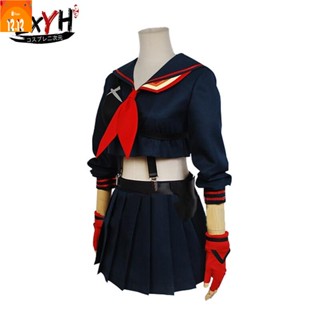 ☊Anime KILL la KILL Cosplay JK โรงเรียนเครื่องแบบชุดกะลาสีผู้หญิง Fancy Outfit Anime Halloween Costume