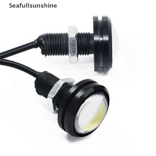 Seaf&gt; หลอดไฟเลี้ยว LED 12SMD 23 มม. สีขาว สําหรับติดป้ายทะเบียนรถยนต์ 2 ชิ้น