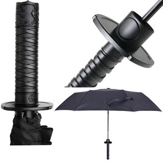 Creative Automatic Shine and Rain Umbrella Divine Rapier Japanese Katana Samurai Knife Sword Gun Long-handled Handle Men