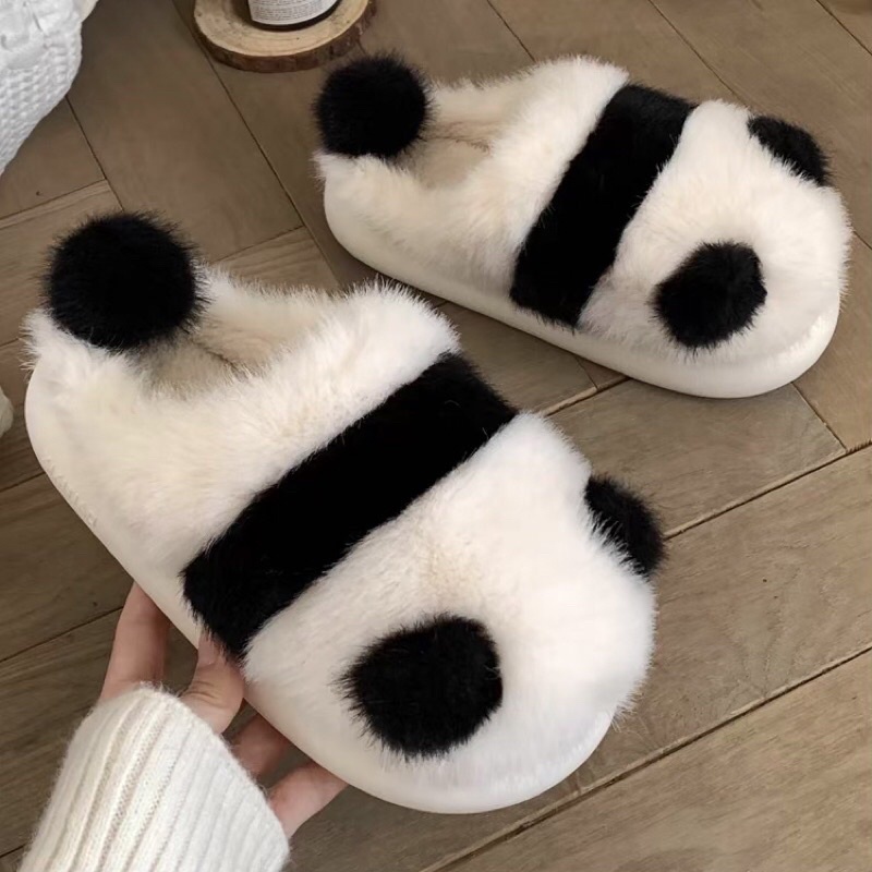 รองเท้าแตะผ้าฝ้าย XIXITIAO Panda (ขนาดใหญ่ 42)