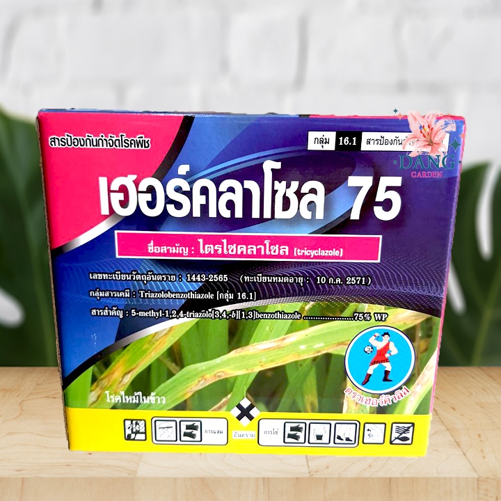 เฮอร์คลาโซล75 ขนาด 1 กิโล ไตรไซคลาโซล โรคใบไหม้ โรคใบจุด สารป้องกันและกำจัดโรคพืช เชื้อรา  ใบไหม้  บีม75 ไตรโคลเดอร์มา ราคา ถูกที่สุด ดีลบีเคเค