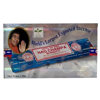 Natural Efe  Indian incense sticks - SATYA NAG CHAMPA AGARBATTI  ธูปหอม นาคจำปา / Box Set (12 Boxes)