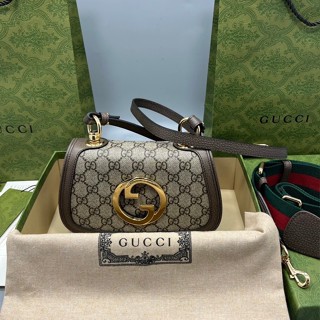 🔥ผ่อนได้🔥Gucci Mini bag with round Interlocking G Size 22 cm งาน Original อุปกรณ์ : Full Box Set [ กระเป๋าสะพายข้าง ]