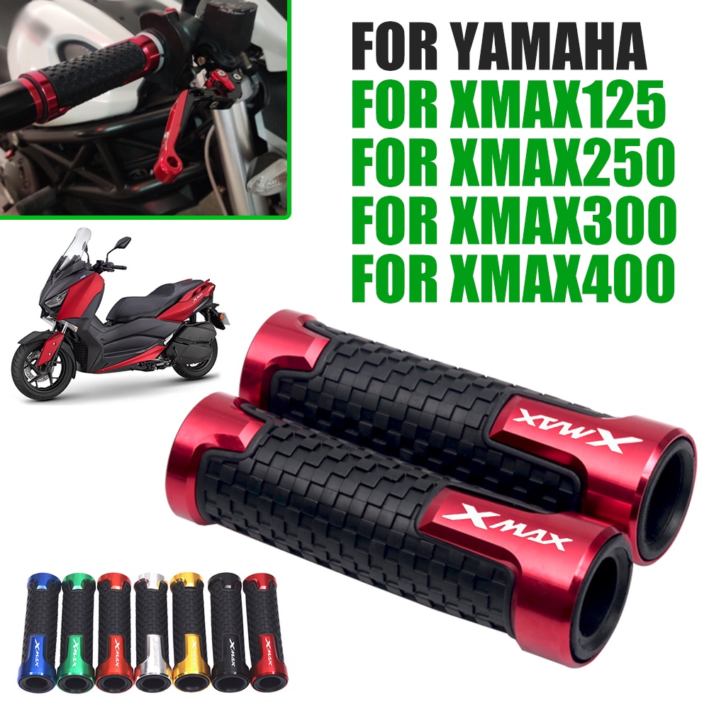 ปลอกแฮนด์มอเตอร์ไซค์ Yamaha ปลอกแฮนด์ CNC ปลอกยาง มือจับรถจักรยานยนต์ สําหรับ Yamaha XMAX 300 XMAX300 XMAX250 XMAX125 X-MAX 250 125 400 Motorcycle Handle Grips