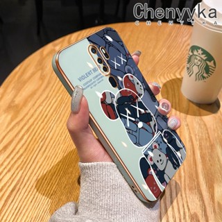 สําหรับ OPPO A9 2020 A5 2020 เคสแฟชั่น หมี ยอดนิยม ชุบ เคสโทรศัพท์ ฝาหลังเต็มรูปแบบ ซิลิโคน ป้องกันกล้อง เคสกันกระแทก