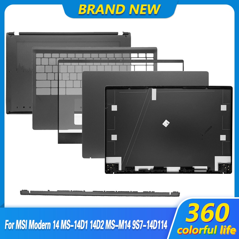 การจัดส่งที่รวดเร็วใหม่ Top Case สำหรับ MSI Modern 14 MS-14D1 14D2 M14แล็ปท็อป LCD ปกหลัง/ด้านหน้า /Palmrest/ ด้านล่าง/บ