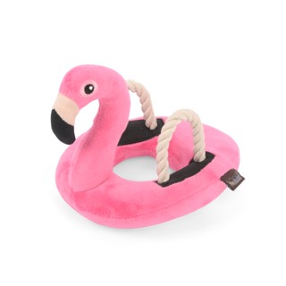 PLAY Flamingo Float ห่วงยางฟลามิงโกลอยน้ำของเล่นตุ๊กตาสุนัข Plush Dog Toy