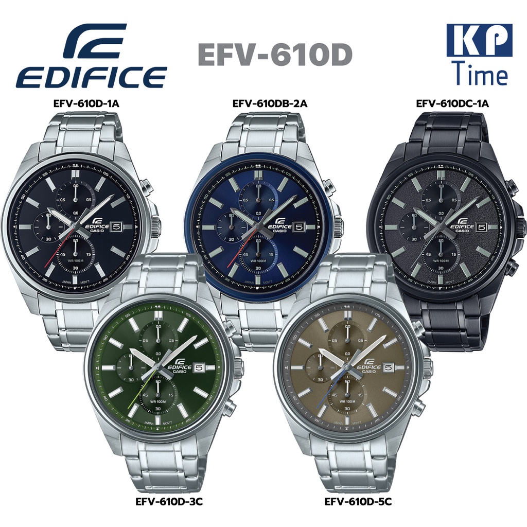 Casio Edifice นาฬิกาข้อมือผู้ชาย สายสแตนเลส รุ่น EFV-610D ของแท้ประกันศูนย์ CMG
