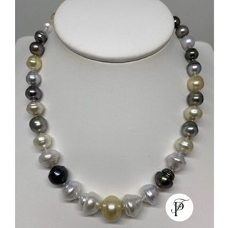 South sea &amp; Tahiti Baroque Pearl Necklace 9-14mm