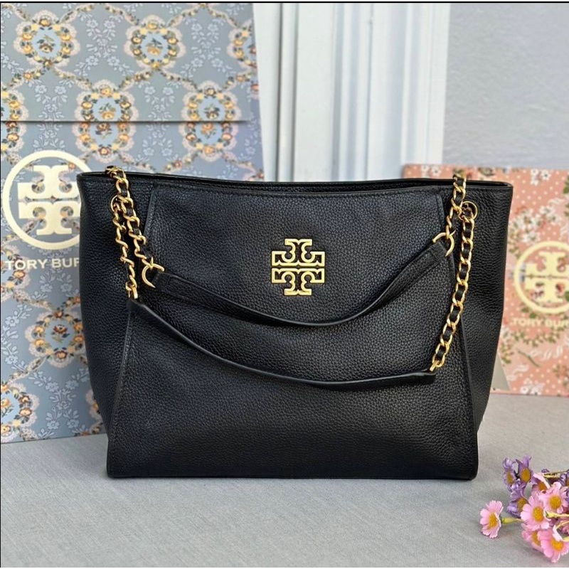 Tory Burch Britten Small Slouchy Leather Tote