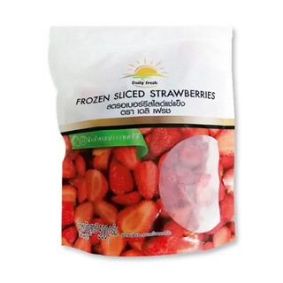 [ส่งรถเย็น] เดลิ เฟรช สตรอว์เบอร์รี่สไลซ์แช่แข็ง 500 กรัม - Daily Fresh Frozen Sliced Strawberries 500g