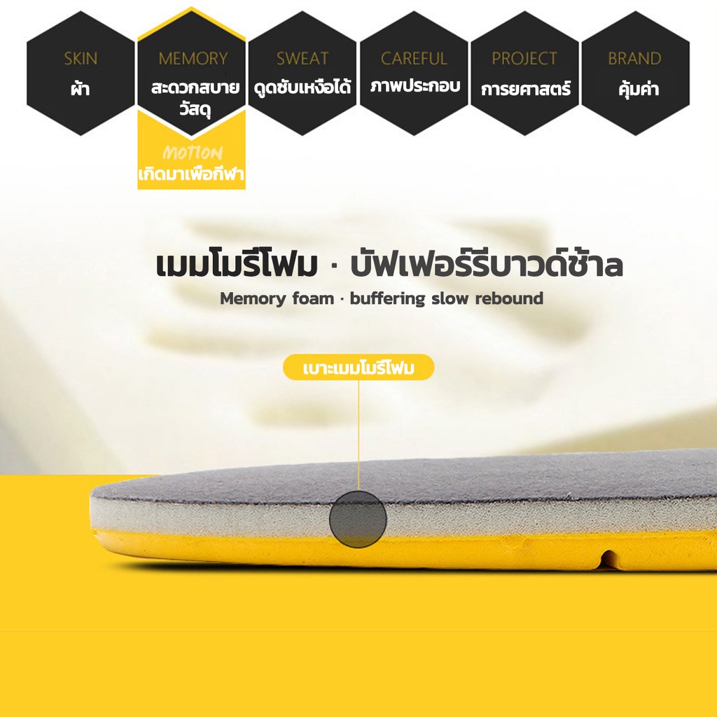 EVA แผ่นรองเท้า พื้นรองเท้า ดูดซับแรงกระแทก นุ่มสบายเท้า ของแท้ 100% แพ็ค 1 คู่