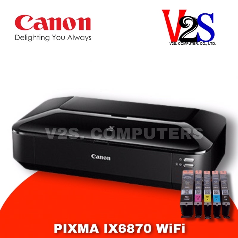 Canon PIXMA รุ่น IX6870 Wi-Fi Inkjet Wide-Format A3 Printer (ปริ้นเตอร์) หมึกแท้พร้อมใช้ ประกันศูนย์