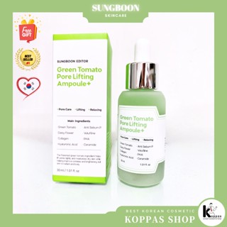 [SUNGBOON EDITOR] Green Tomato Pore Lifting &amp; tightening Ampoule+ 30ml มะเขือเทศ สีเขียว ยกกระชับ หลอด สําหรับรูขุมขน ขนาดใหญ่ และผิวมันขาดความชุ่มชื้น