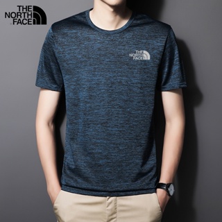 The North Face ใหม่ เสื้อยืดแขนสั้น แบบนิ่ม แห้งเร็ว สีพื้น สําหรับผู้ชาย