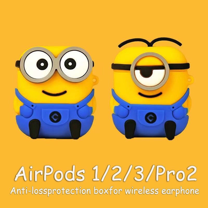 เคสป้องกัน Minion airpods pro2 น่ารัก Apple aipods2/3 รุ่นเคสชุดหูฟังบลูทูธ pro Soft Case