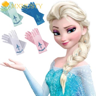 MXMUSTY Finger Gloves Frozen Gloves Children Sequins Printed Elsa Gloves Coronation Parties Long 24cm Costume Accessories Girls Princess Mittens/Multicolor