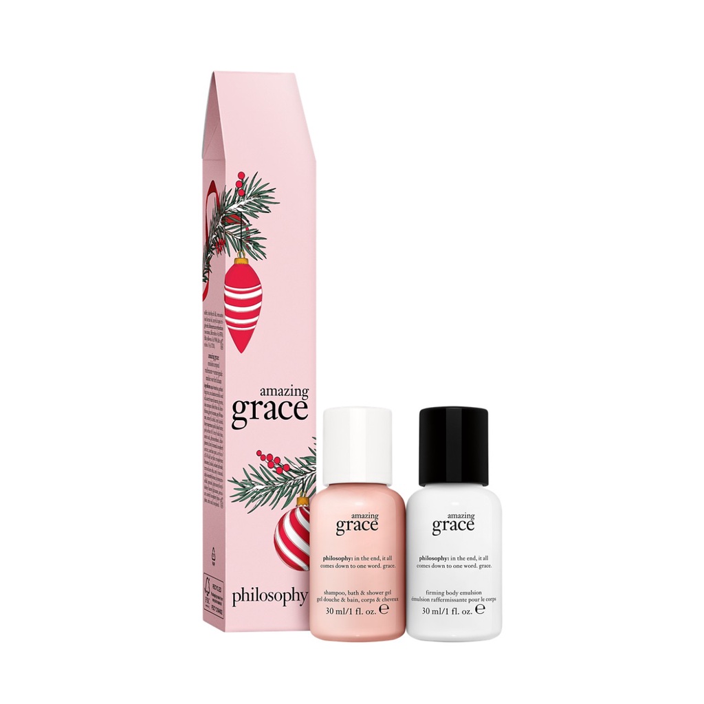 Shopee Thailand - Philosophy Amazing Grace Xmas 2022 Shower Gel 30ml and Body Emulsion 30ml