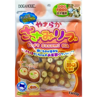 1491 DOGAHOLIC HONE / ขนมสุนัข ขนมหมา โฮเนะ กลิ่นบาร์บีคิว 100กรัม **1แถม1 138บาท