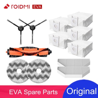 Original ROIDMI EVA Vacuum Cleaner Parts Dust Bag Mop Rolling Brush Filter Side Brush Washable Mop Accessories Optional