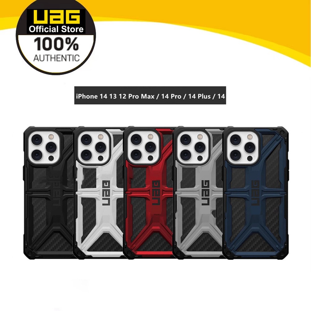 UAG iPhone 13 12 11 Pro Max iPhone 12 iPhone 13 14 Case Cover Monarch Carbon Fiber with Rugged Lightweight Slim Shockproof Protective Phone Casing