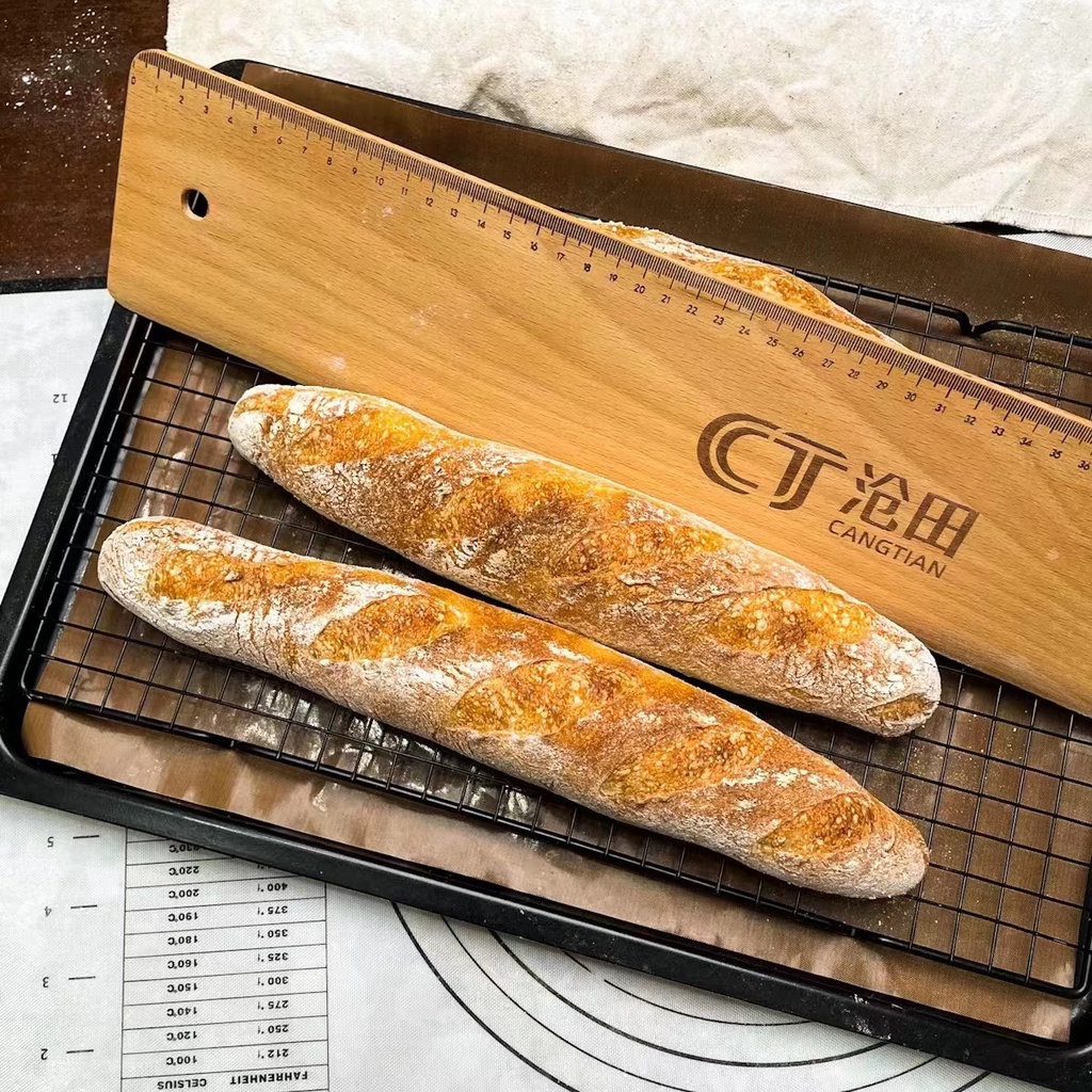 Baguette Transfer Peel พรีเมี่ยมทนทานไม้เนื้อแข็ง Flipping Board เครื่องมืออบสําหรับ Professional คุ