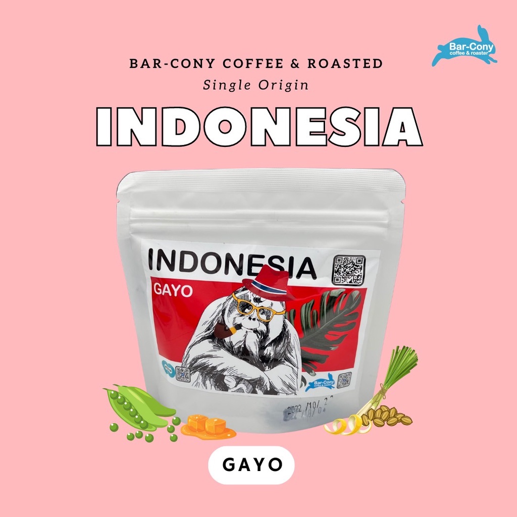 Barcony  coffee &amp; roaster เมล็ดกาแฟคั่ว Sumatra gayo ขนาด 100g