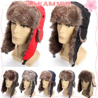 LAKAMIER [Ready Stock] Bomber Fur Hats Russian Ushanka Winter Ski Earflap Cap Men Women Outdoors Warm Trapper