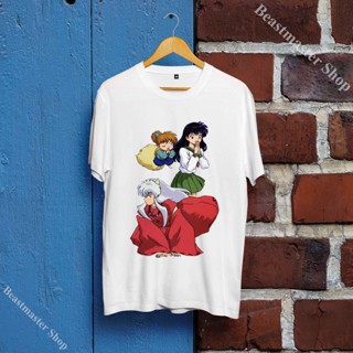 Japan Trend Animation Comics Inuyasha Mens 100 % Cotton Cotton Berry Short -sleeved Cartoon T -shirt เสื้อยืด