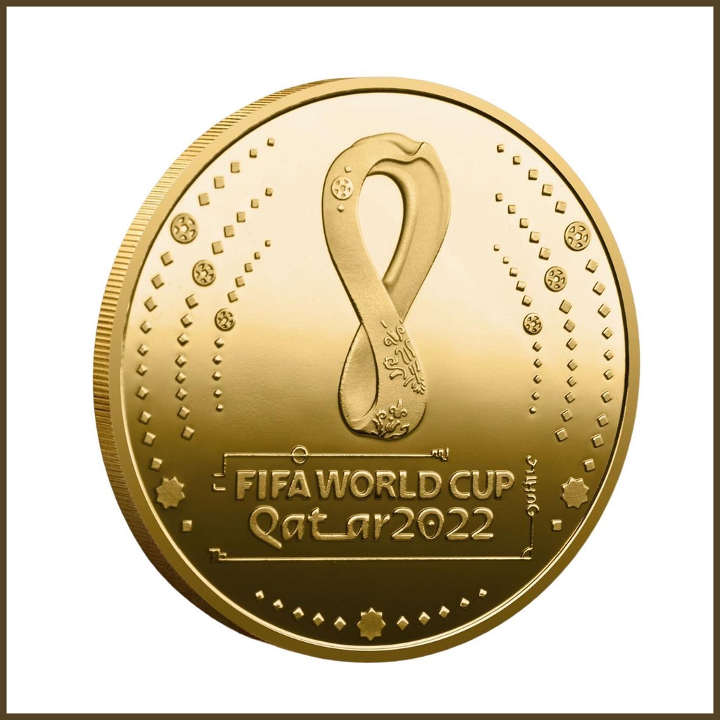 เหรียญกษาปณ์ที่ระลึก โลหะชุบทอง รูปฟุตบอลโลก สําหรับสะสม เก็บสะสม