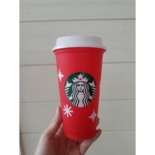 แก้วรียูส Reusable สตาร์บัค Starbucks Xmas Reusable  hot 16 ออนซ์