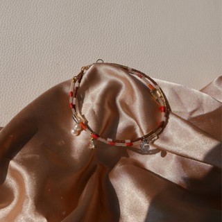 Valleydarley - กำไลข้อเท้า Initial Vanilla summer Anklet