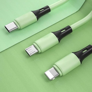 Caravan Crew 3 in 1 Cable สายชาร์จ 3A for ไอโฟน + Type-C + Micro