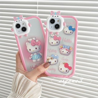 เคสโทรศัพท์มือถือแบบนิ่ม ลายการ์ตูนคิตตี้น่ารัก สําหรับ Samsung A04s A03 A13 A23 A33 A53 A73 A03s A02s A52 A52s A22 A71 A51 A32 A20 A30 A31 A21s A50 A50s A30s A11 M11 M02s