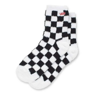 [ของแท้ ส่งฟรี จากไทย] VANS FUZZY SOCK 65-10 1PK - CHECKERBOARD