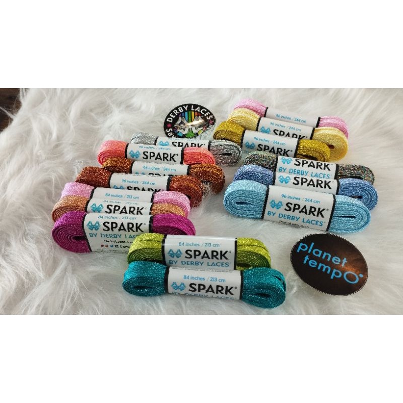 DERBY LACES (SPARK Laces) The Ultimate Waxed Laces เชือกรองเท้า Roller Skates, Inline Skates, Hockey